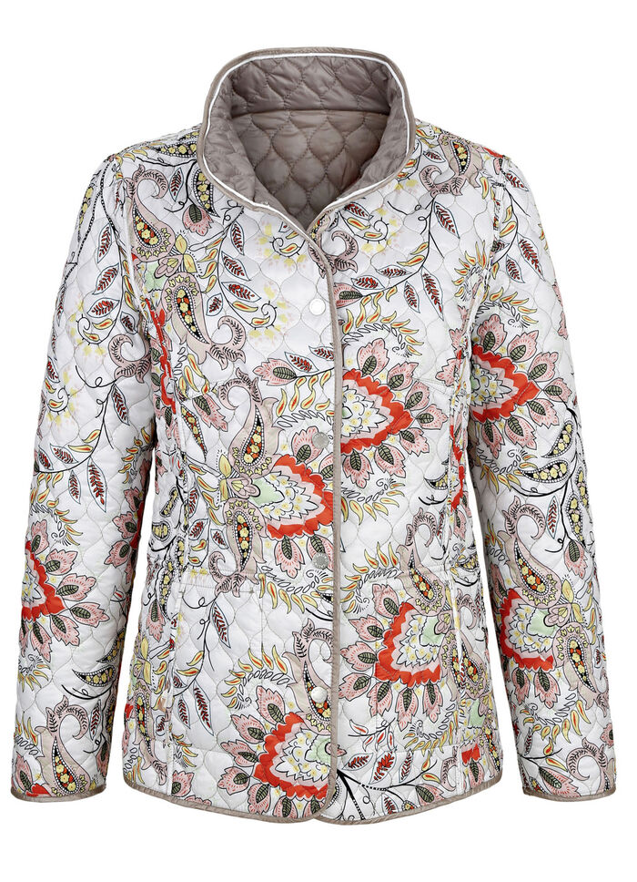 Wendejacke mit grafischem Steppmuster
