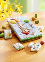 Schmuckdose Ostergr&uuml;sse mit feinster Edel-Vollmilchschokolade 