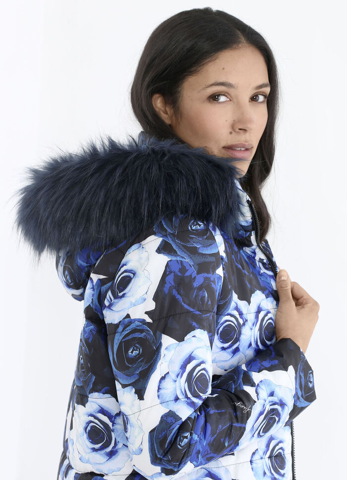 Jacke mit dekorativem Rosendessin 