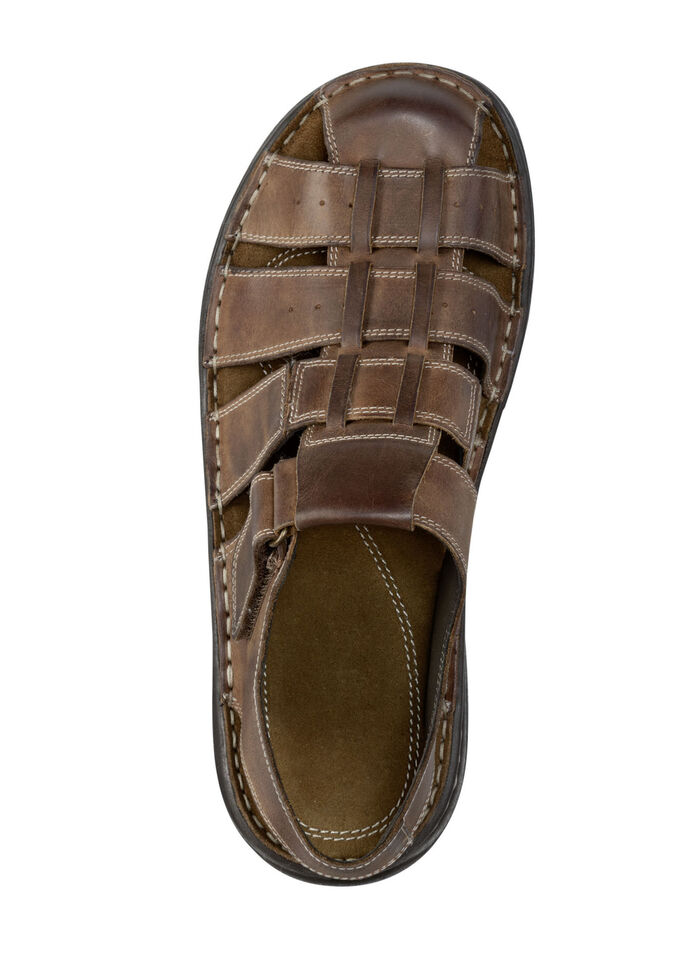 GINO GALANTE, sommerliche Herren-Sandalen, aus Leder MARONE