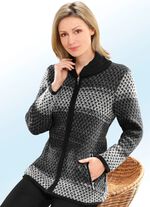 Strickjacke in Garnmix SCHWARZ-GRAFIT-GRAU