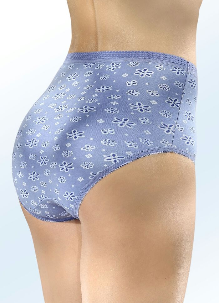 Sechserpack Slips mit elastischen Abschl&uuml;ssen 