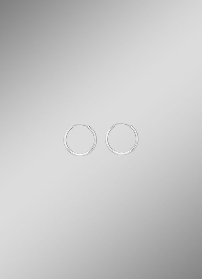 Schicke Creolen in Weissgold 585/- fein 