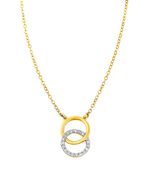 Moderne Halskette mit 18 Diamanten 