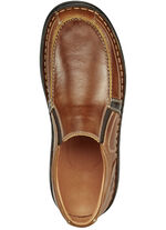 GINO GALANTE, klassische Herren-Slipper, mit herausnehmbarem Fussbett COGNAC