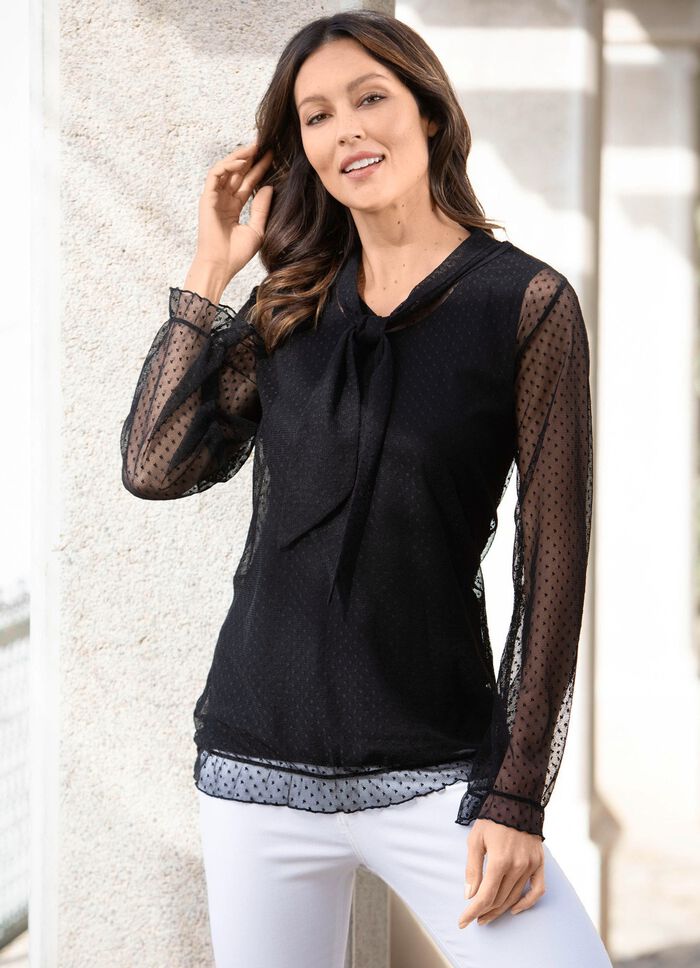 2-teiliges Set bestehend aus Shirt und Tr&auml;gershirt SCHWARZ