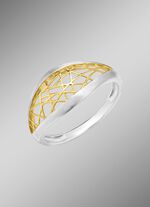 Faszinierender Damenring in edler Bicolor-Optik 