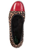 ELENA EDEN, trendige Damen-Ballerinas, Weite G, mit herausnehmbarem Fussbett CAMEL-ROT