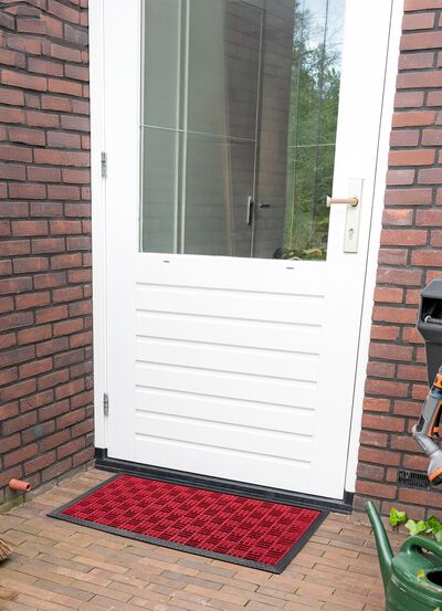 Fussmatte mit rutschhemmender Gummi-R&uuml;ckseite 