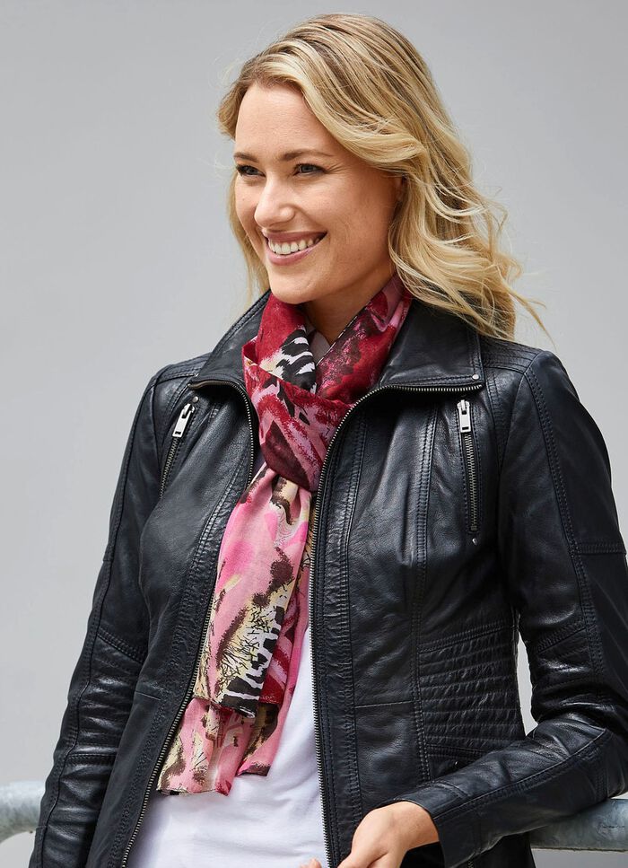 Schal mit Fantasie- und Zebradessin 