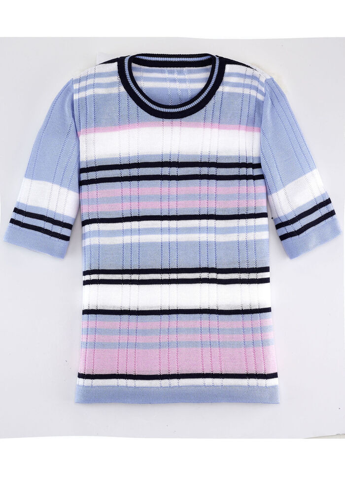 Pulli mit Ringeldessin BLEU-MARINE-MULTICOLOR