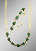 Eleganz trifft auf Moderne – Garnitur mit synth. Malachit 