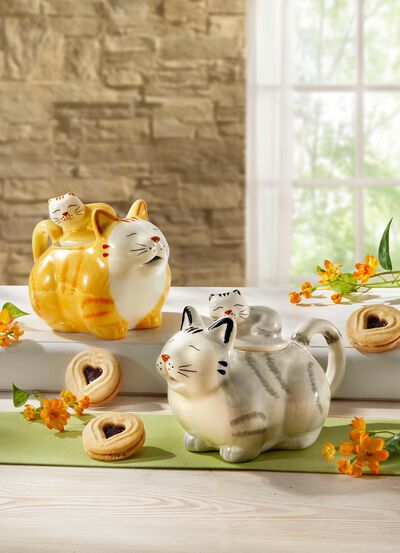 Tee-Kanne in Katzen-Form 