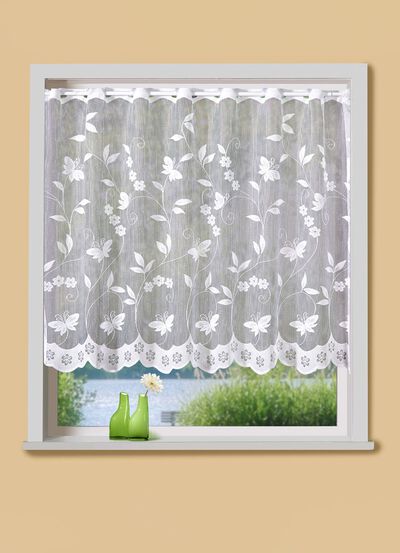 Kleinfenster-Vorhang mit Stangendurchzug 