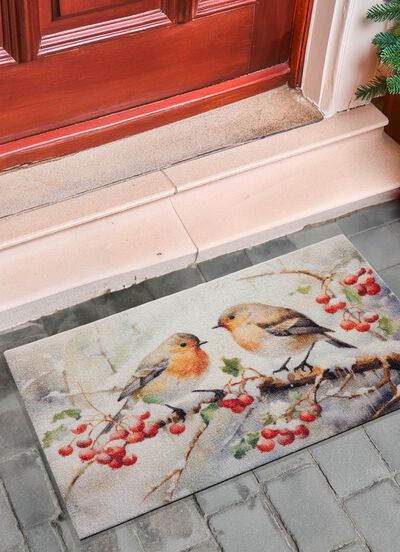 Fussmatte mit winterlichem-Motiv 
