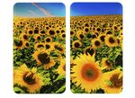 Herdabdeckplatten Sonnenblumen, 2er-Set 