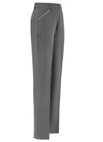 Hose mit silberfarbener Kontrastpaspel GRAU MELIERT