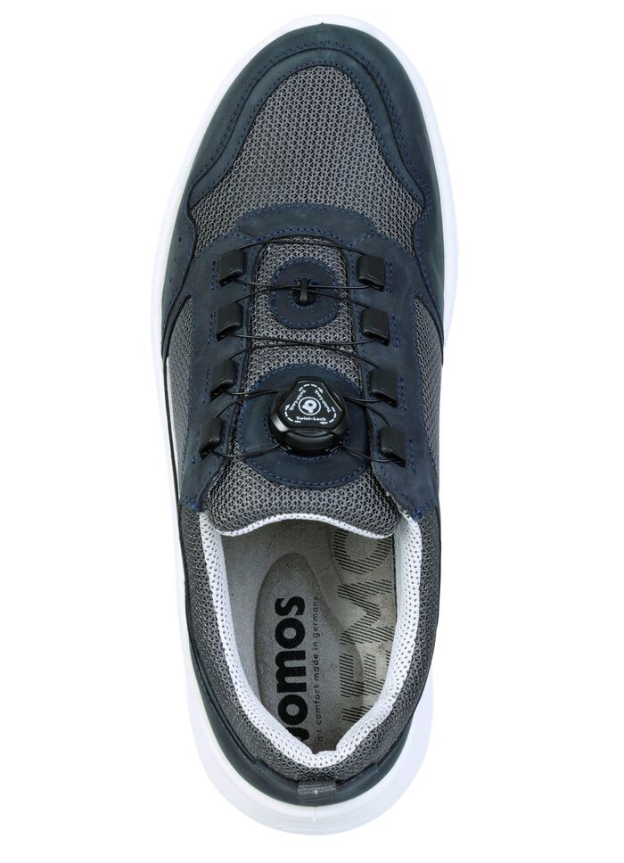 Sportliche Herren-Slipper, Weite H, mit herausnehmbares Fussbett BLAU-GRAU