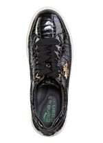 ELENA EDEN Sneaker aus Lackleder mit edlem Metallschmuck SCHWARZ