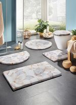 Traumhaft weiche Badgarnitur mit Bandeinfassung 