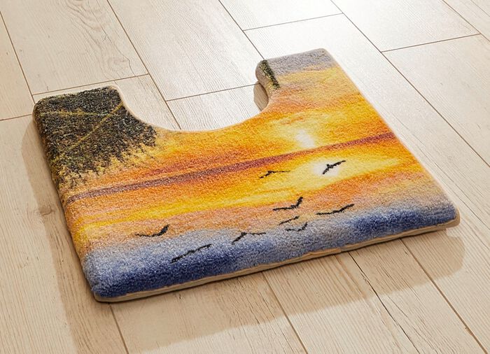 Farbenpr&auml;chtige Badgarnitur mit sch&ouml;ner Bandeinfassung 