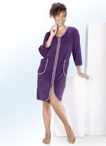 Hauskleid mit  Zierband LILA