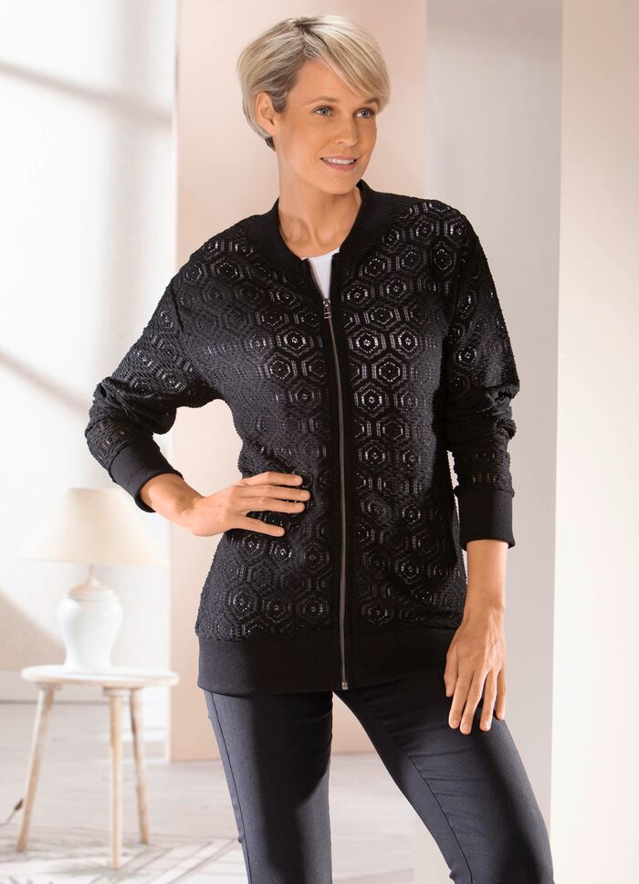 Jacke mit Stehkragen 