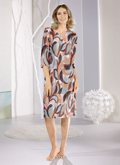 Nachthemd, wadenlang und Tropfenausschnitt  Nachthemd, wadenlang und Tropfenausschnitt