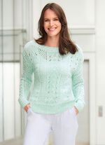 Pullover mit edlem gl&auml;nzendem Paillettengarn 