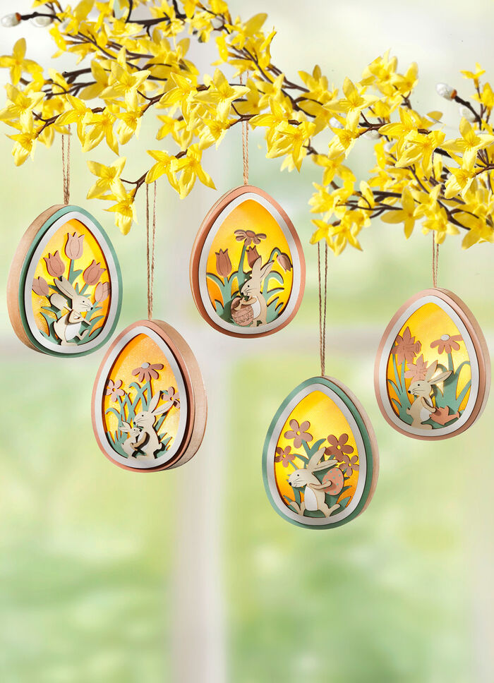 Beleuchtete Ostereihänger, 5er-Set 