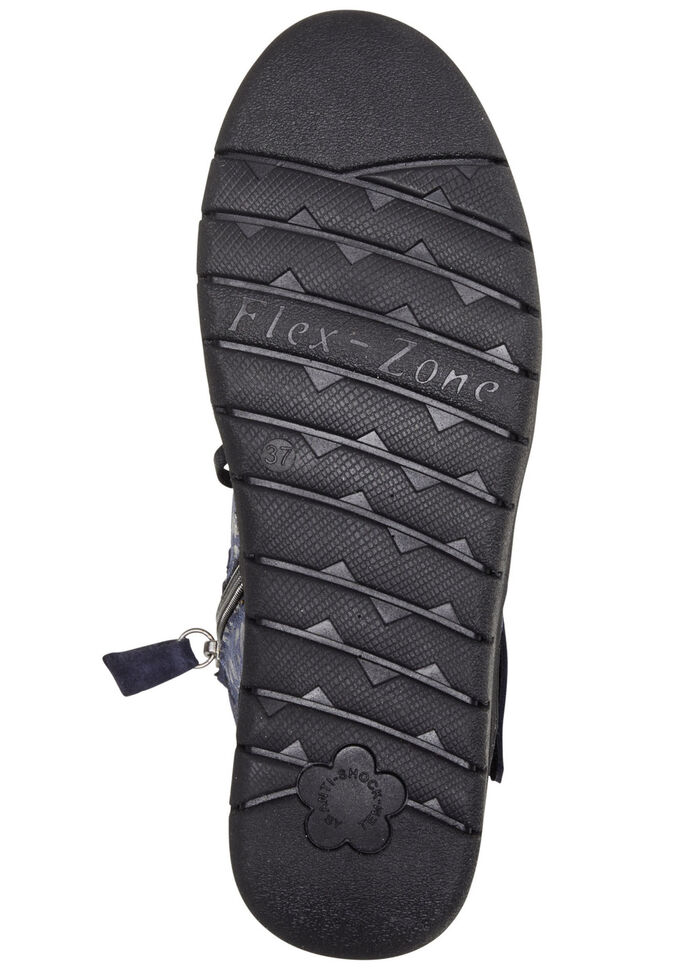 ELENA EDEN Schnür-Bootie aus Veloursleder MARINE