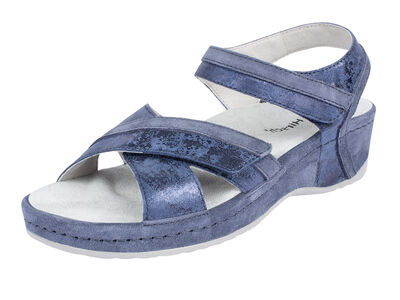 Klett-Sandalette mit Keilabsatz 