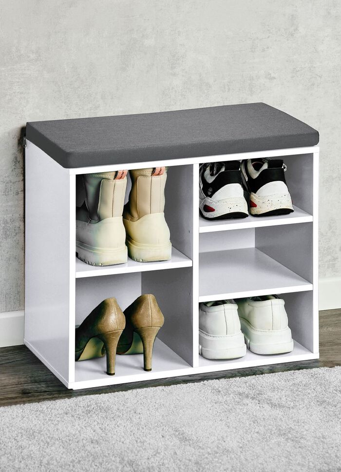 Schuhbank mit Sitzkissen 
