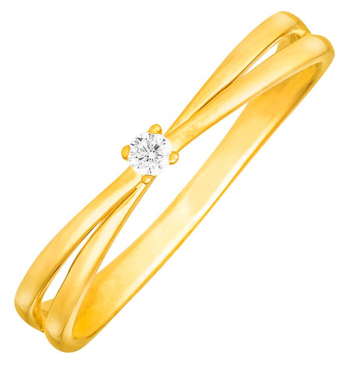 Eleganter Damenring mit Brillant 