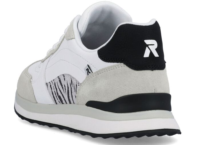 Rieker Sneaker mit interessantem Zebra-Druck WEISS