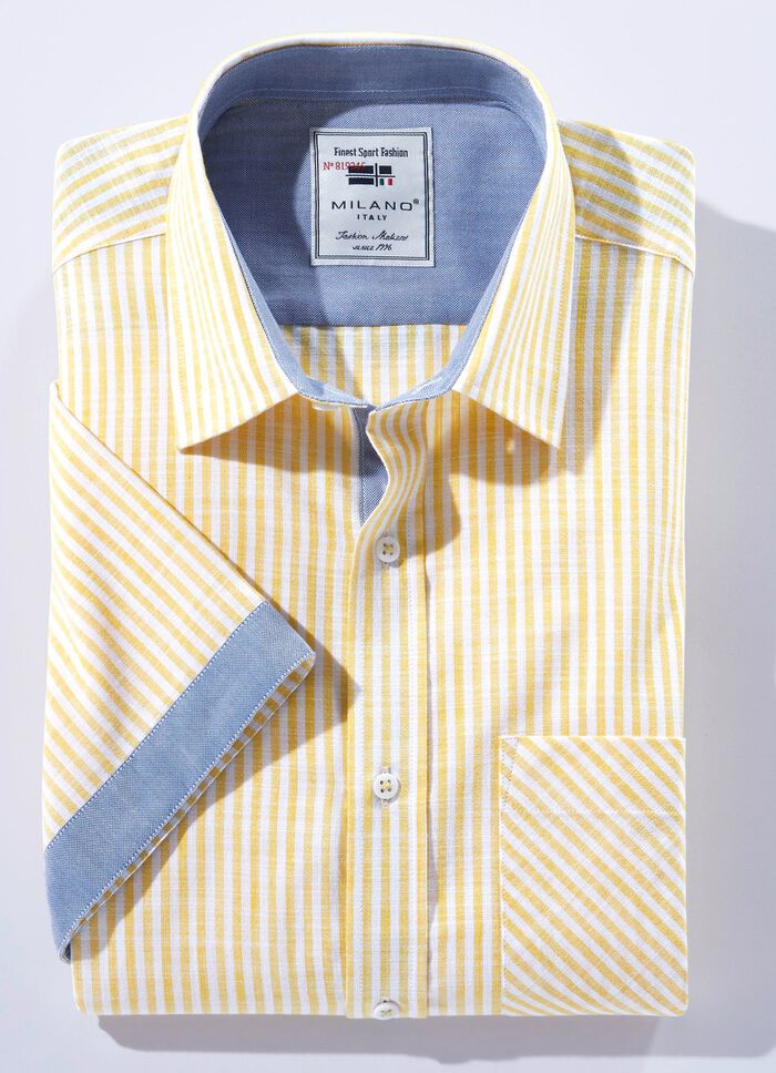 Gestreiftes &laquo;Milano Italy&raquo;-Hemd in 4 Farben 