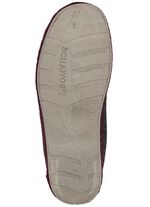 Atmungsaktive Damen-Hausschuhe, mit Klettverschluss ANTHRAZIT-BORDEAUX