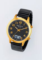 Funk-Herrenuhr mit Diamant von Mike Ellis New York 