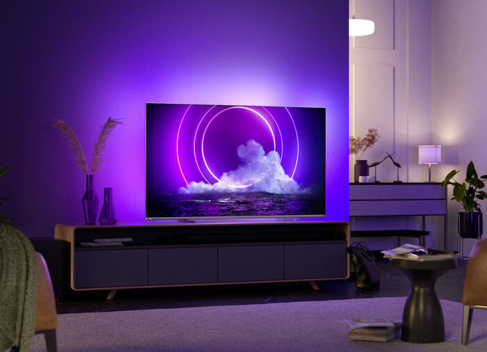 Philips 4K-Ultra-HD-Ambilight-LED-Fernseher, kompatibel mit DTS Play-Fi 
