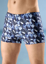 Badehose in höherer Kastenform mit Reissverschlusstasche 