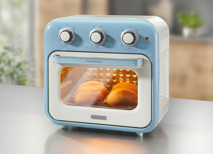 Ariete 2-in-1 Heissluft-Ofen im Vintage-Design 