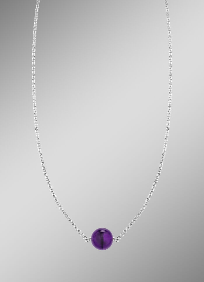 Halskette mit echt Amethyst 