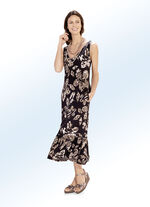 Kleid mit Floral-Animal-Dessin 