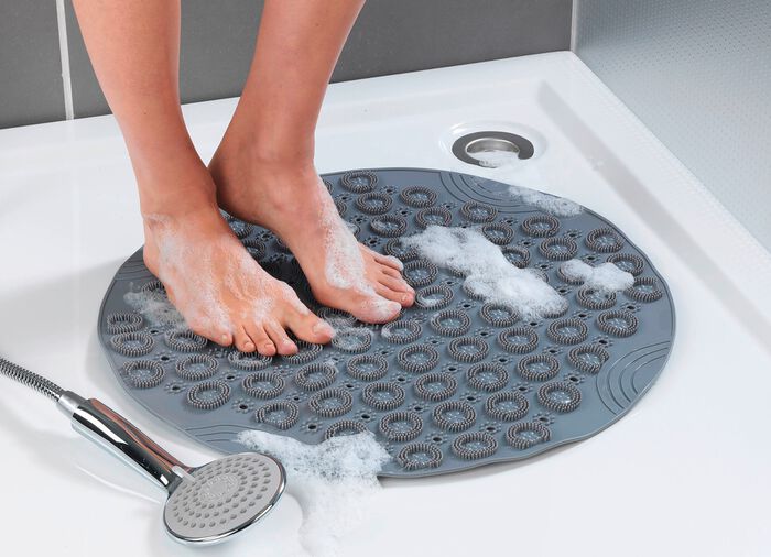 Duschmatte mit Fussreflexzonenmassagenoppen 