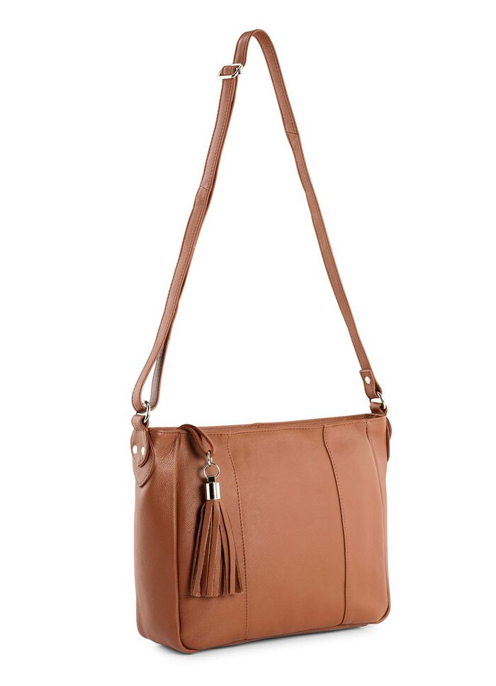 Laurina, Tasche, Damen, mit verstellbarem Umh&auml;ngeriemen COGNAC