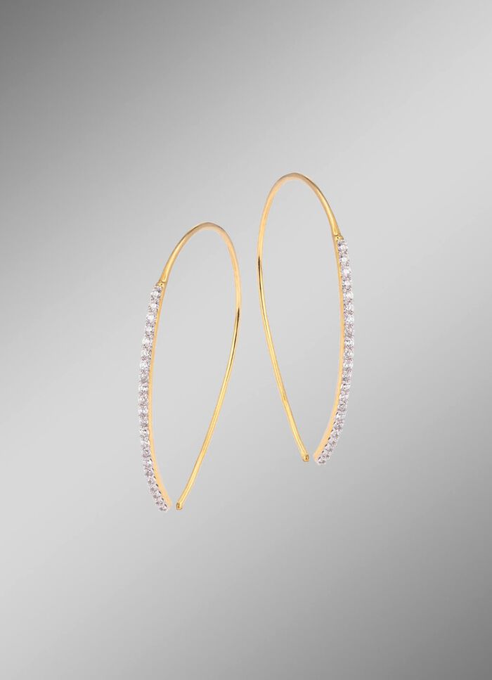 Glamour&ouml;se Ohrhaken mit Brillanten 