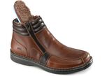 GINO GALANTE, gef&uuml;tterte Herren-Boots, Winterschuhe, mit herausnehmbarem Fussbett COGNAC-MOKKA