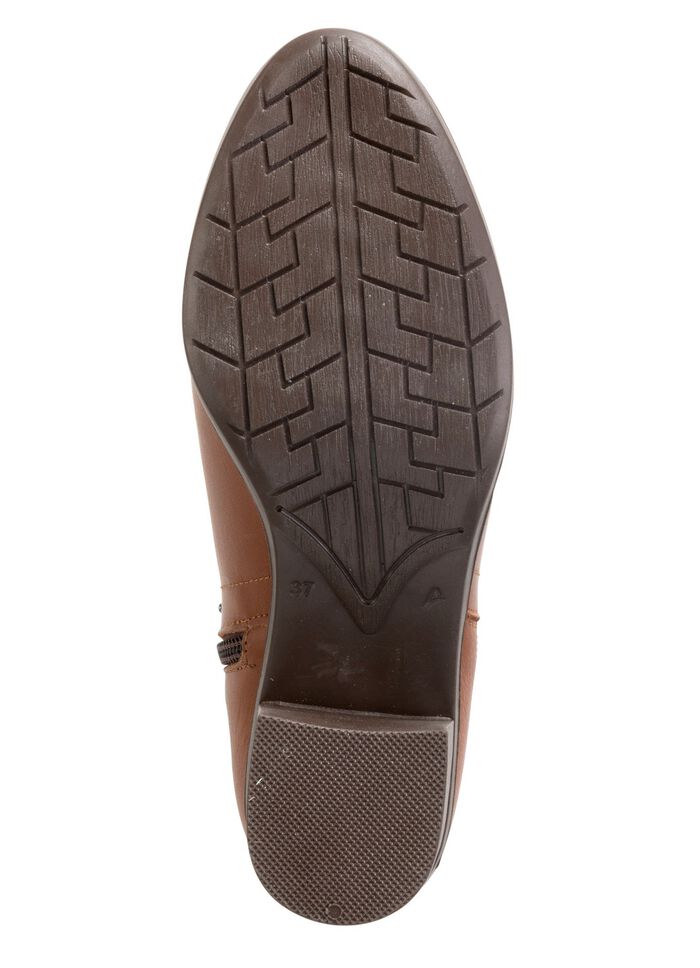 ELENA EDEN Stiefelette mit angesagten Ziernieten COGNAC