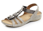 Gemini, modische Damen-Sandalen, Weite G, mit Bl&uuml;ten-Applikationen BRONZE