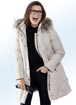 Daunen-Kurzmantel in 2 Farben mit Rautenstepp KITT